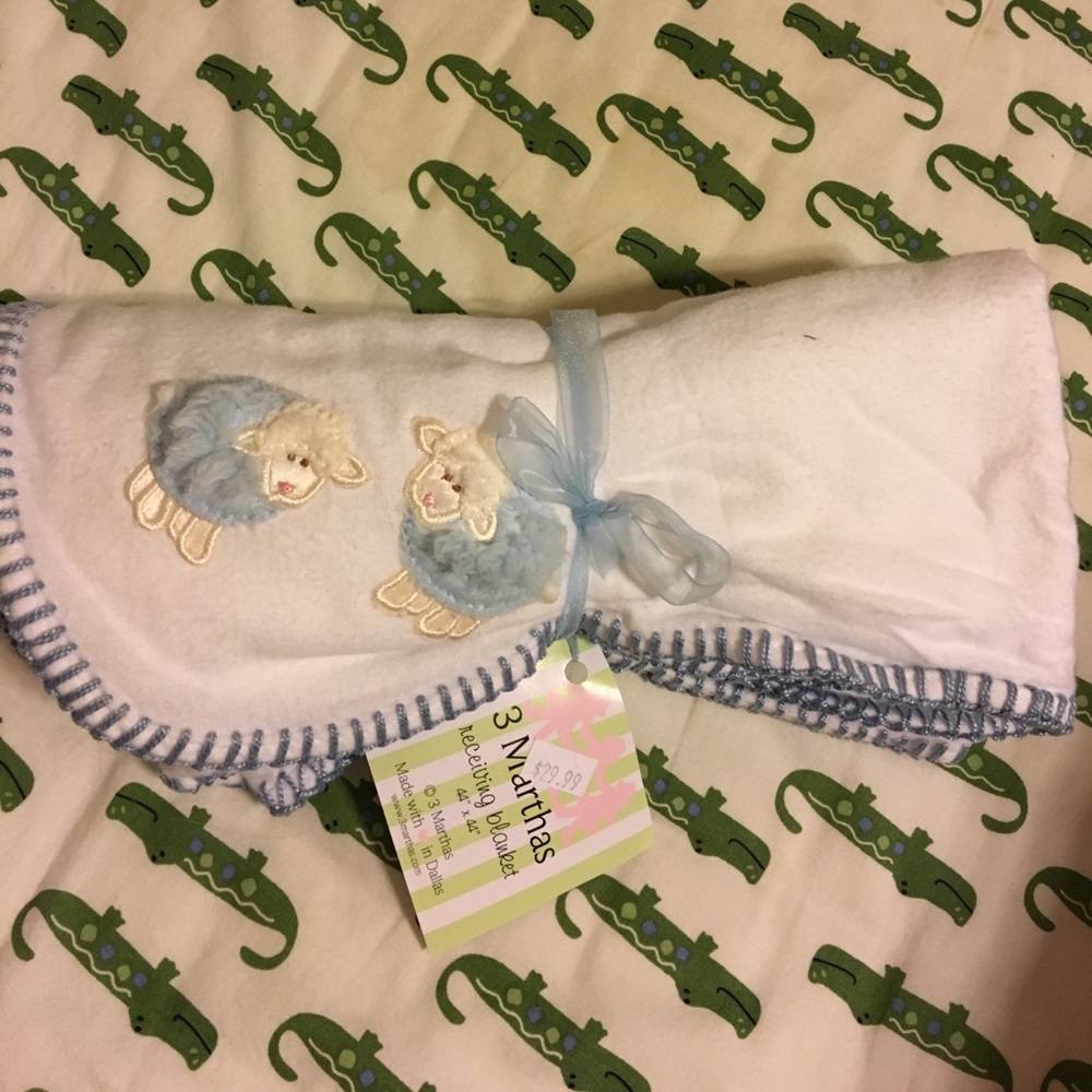 3 Martha's receiving blanket