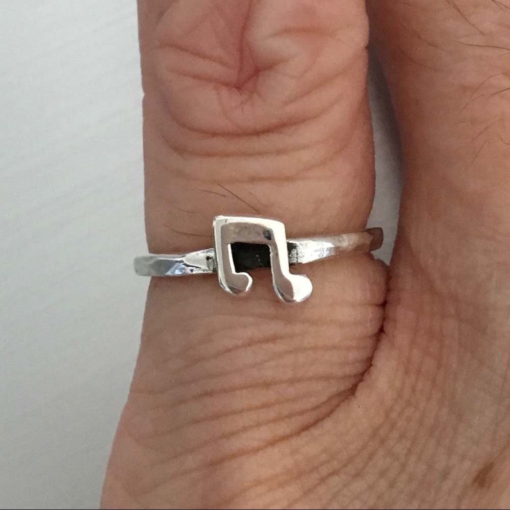 Sterling Silver Musical Note Toe Ring - image 3
