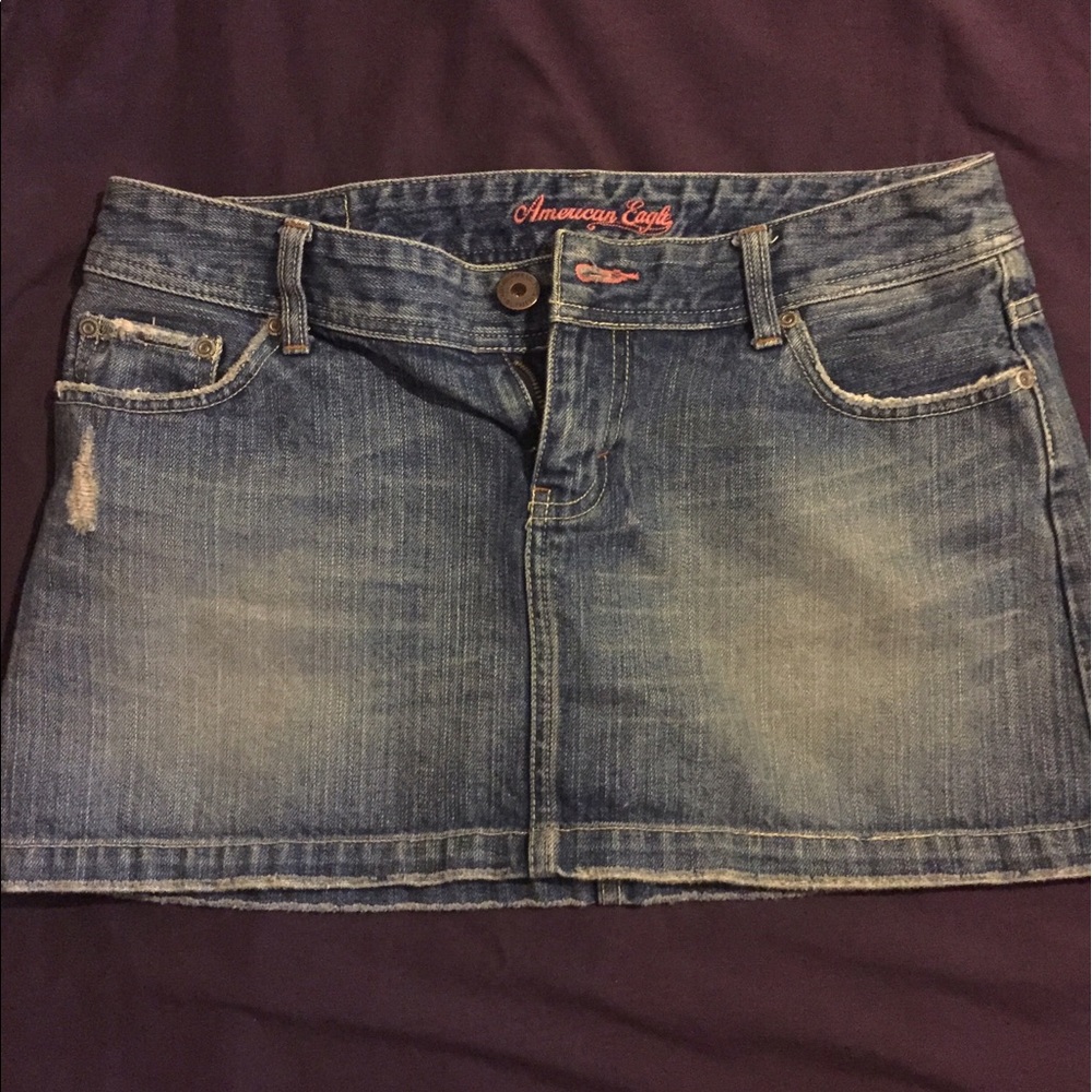 American Eagle denim mini skirt