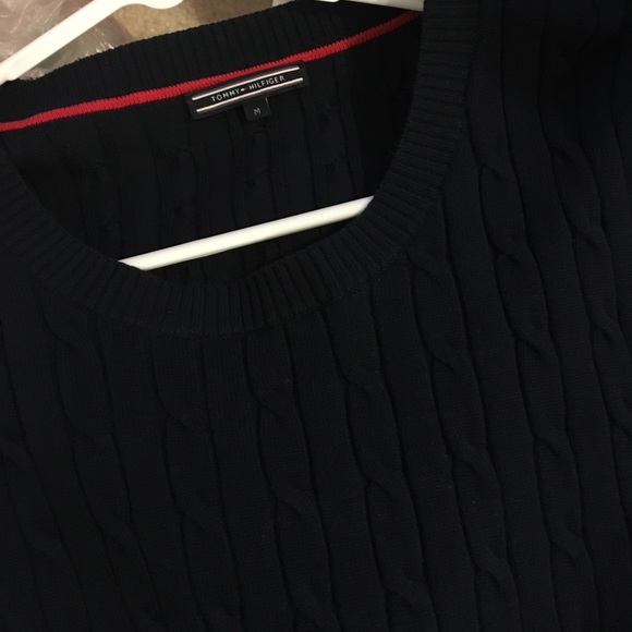 Tommy Hilfinger red navy sweater - Picture 1 of 4
