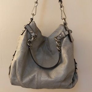 Leather shoulder Coach bag