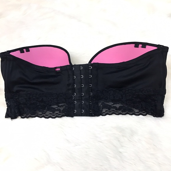 PINK Victoria's Secret 34C Bustier Bra Black - Picture 3 of 8