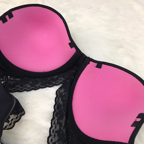 PINK Victoria's Secret 34C Bustier Bra Black - Picture 4 of 8
