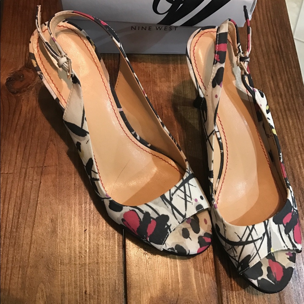 Nine West Sharina Slingback Heel Women Size 9