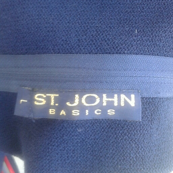 ST JOHN LUXURY NAVY BLUE SANTANA KNIT TUNIC - Picture 3 of 4