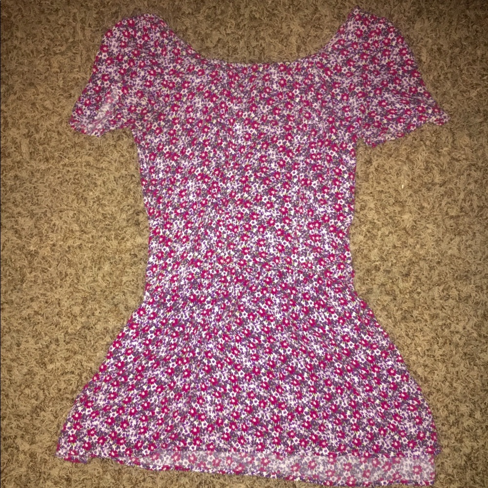 Floral Long Blouse/ T short Dress