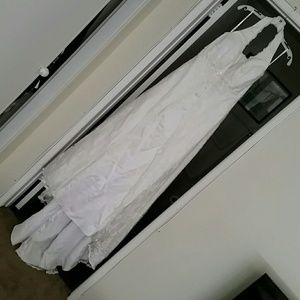 Wedding dress and vale