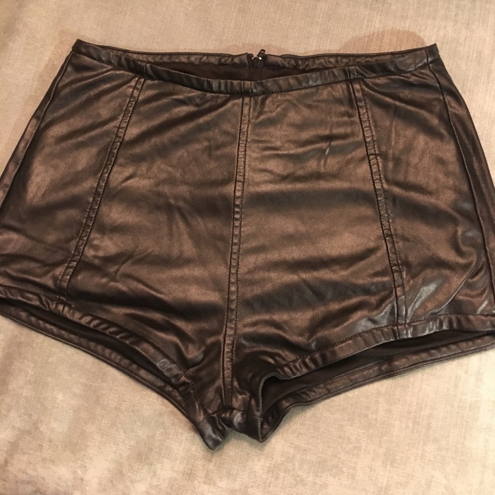 Pleather shorts