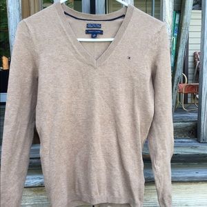 Tommy Hilfiger Classic Beige V-neck Sweater