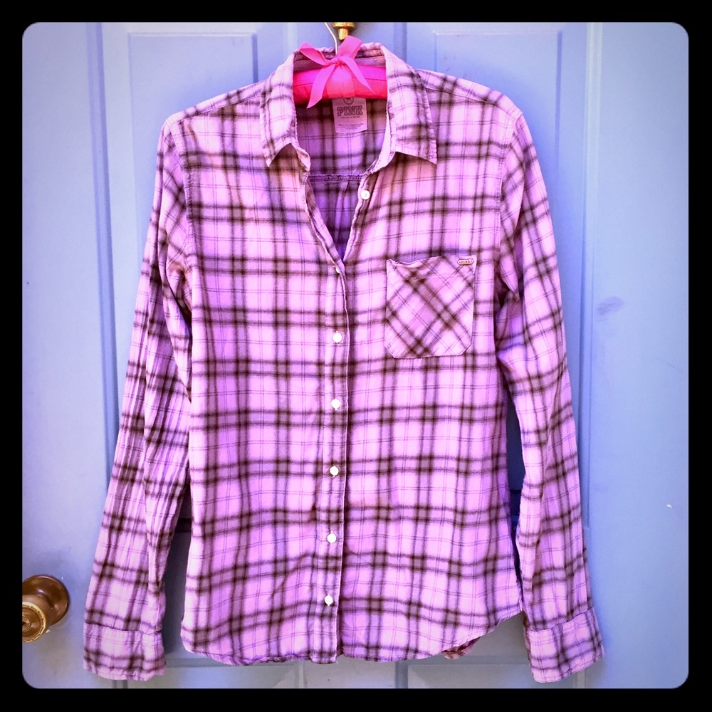 Victoria's Secret Lavender Flannel - Picture 1 of 3