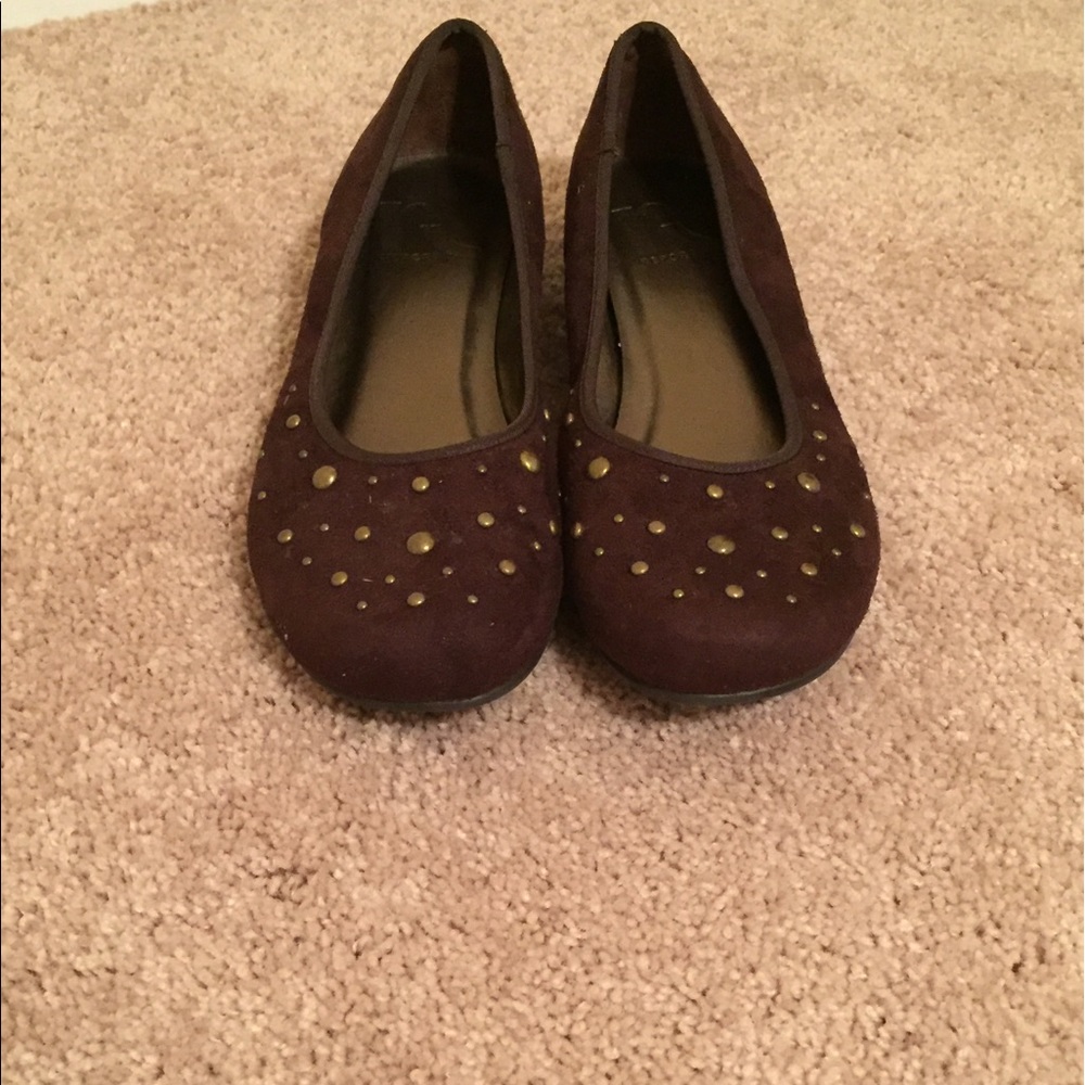 Brown Suede Flats
