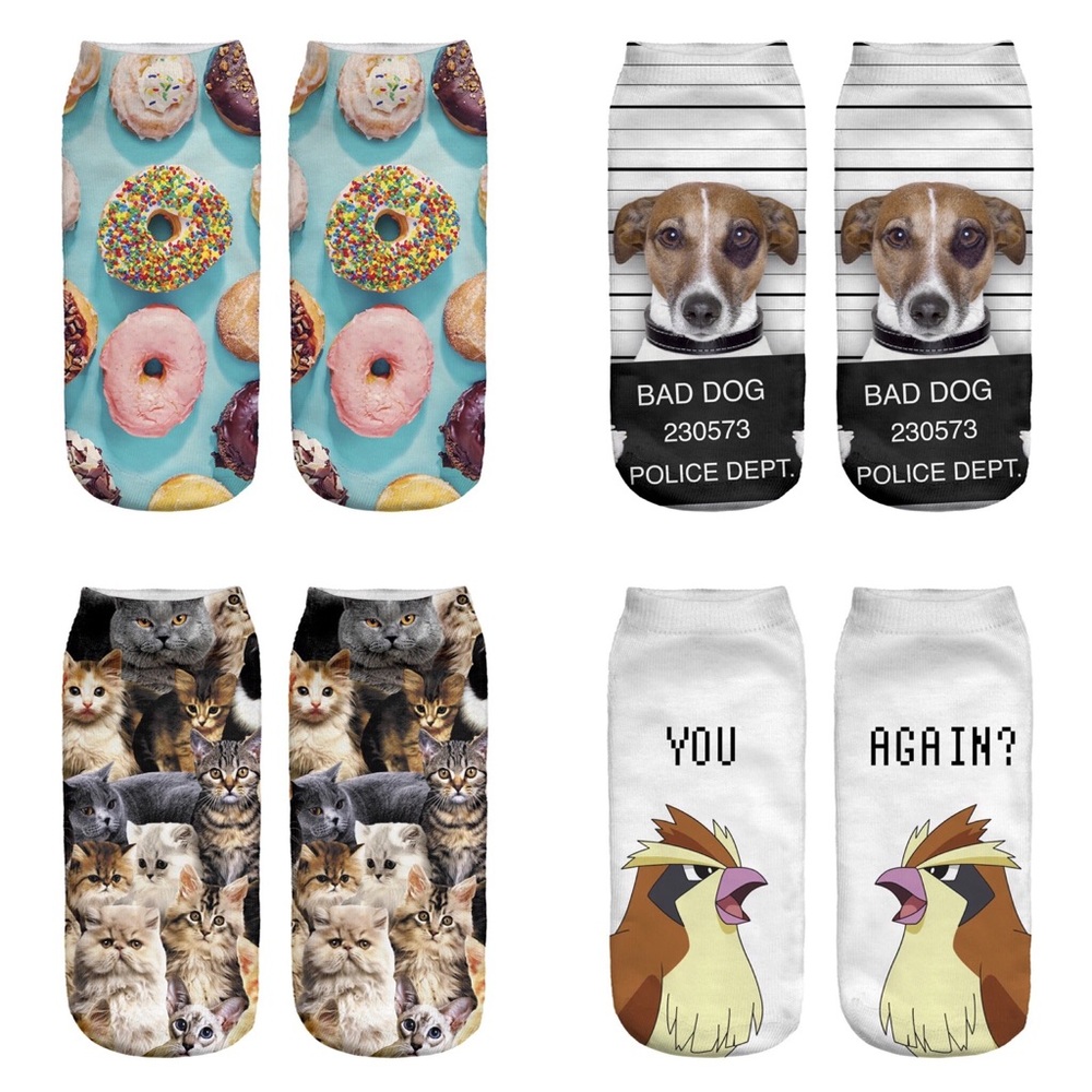 4 pairs of 3D Ankle socks