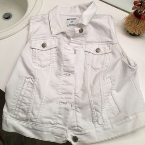 Jean sleeveless jacket