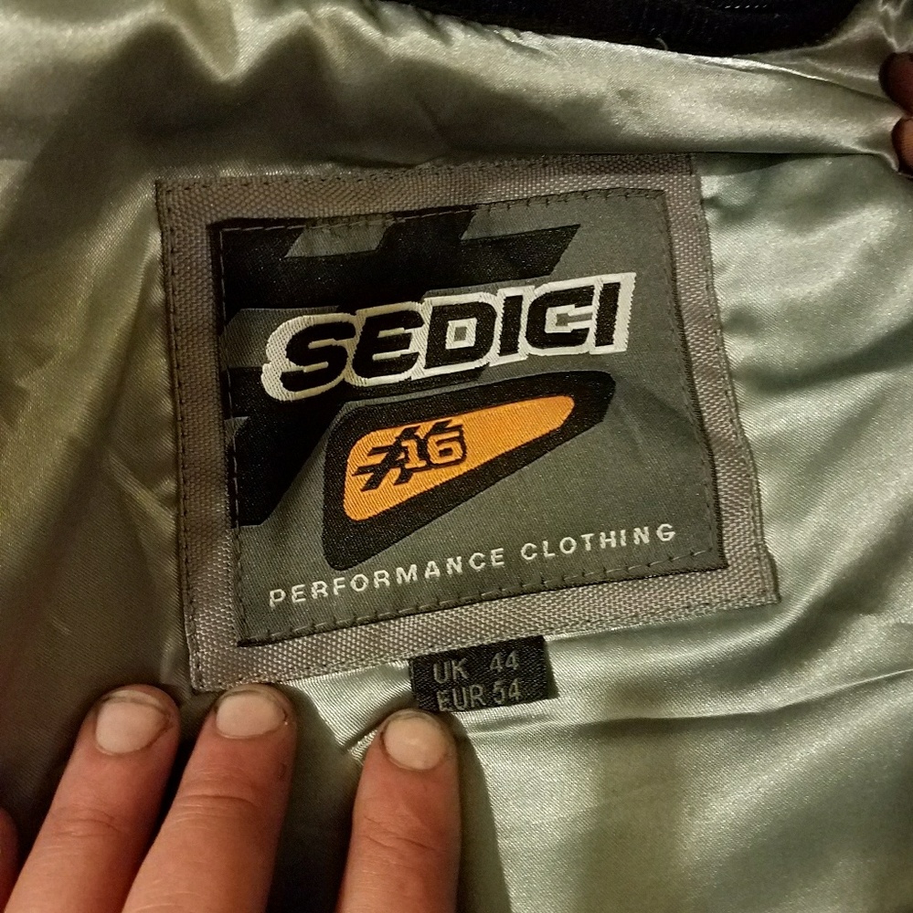 Sedici motorcycle leather padded riding jacket