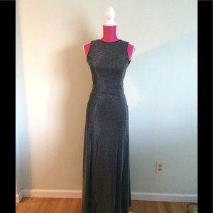 Metallic full length formal dress