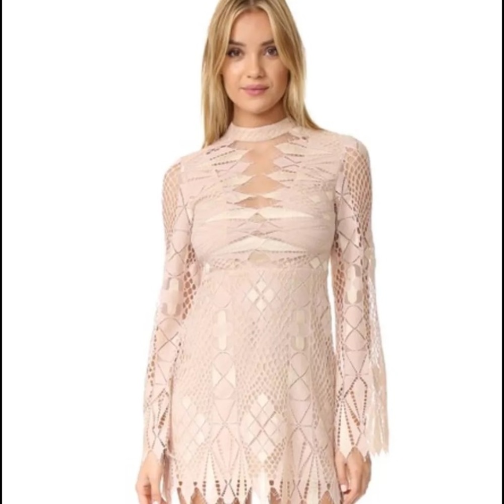 Free People Deco Lace Mini Dress