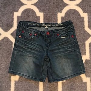 "Dollhouse" Dark Blue Denim Shorts