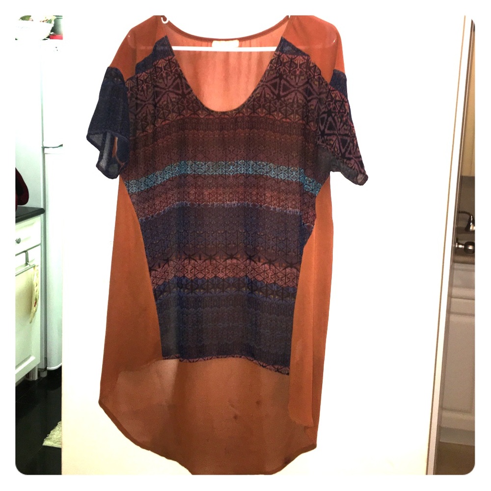 Lush brand hi lo Aztec tunic