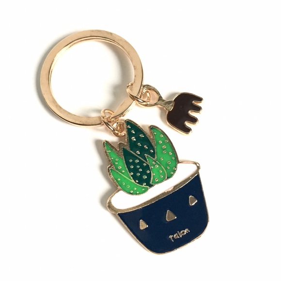 Enamel Succulent Key Chains - Picture 2 of 4