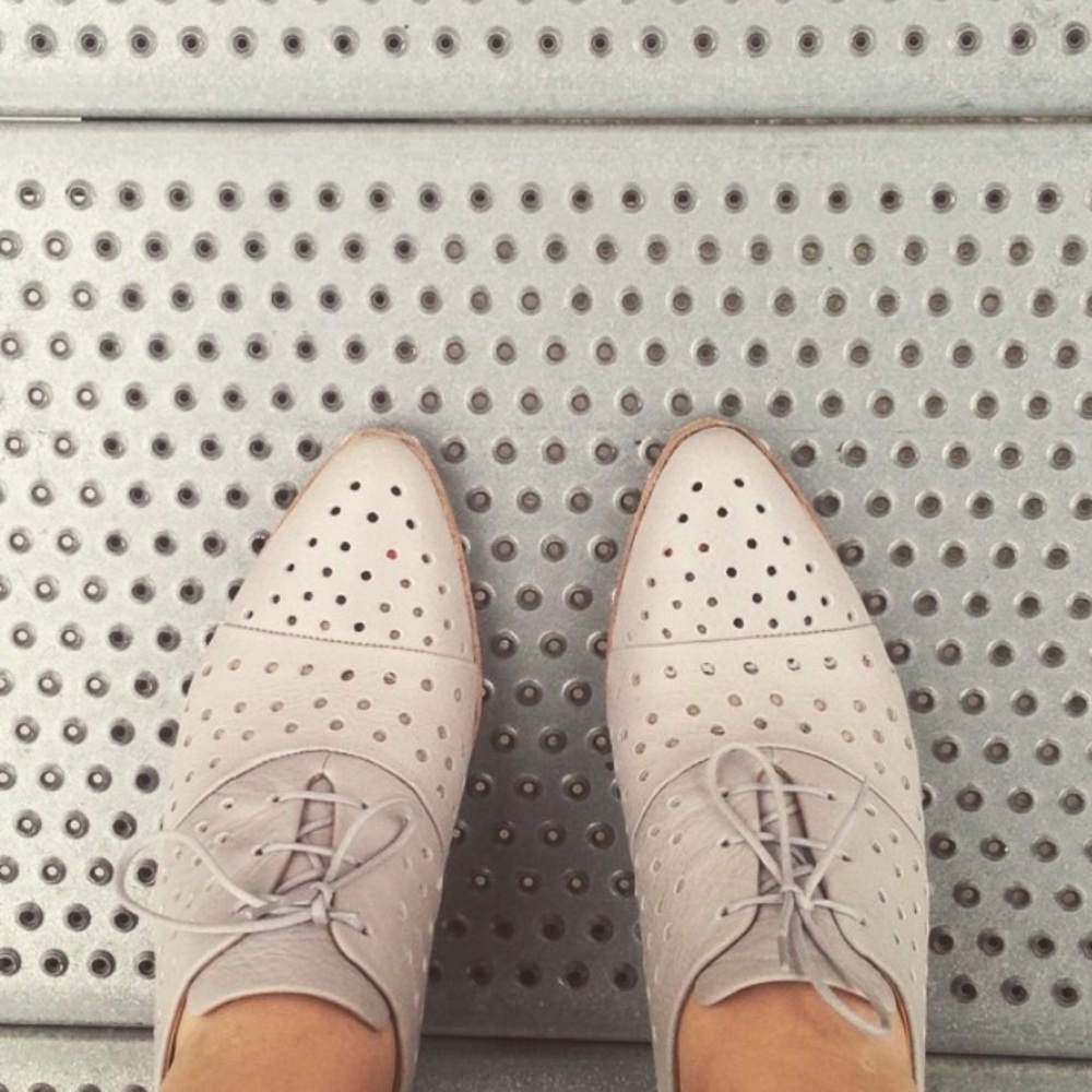 Fluevog perforated midheel oxfords