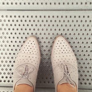 Fluevog perforated midheel oxfords