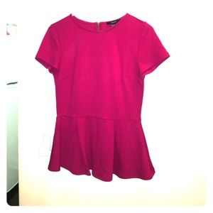 Pink peplum top