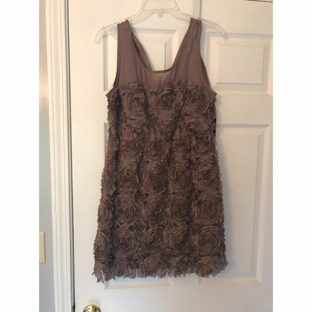 Gray cocktail floral dress