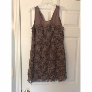 Gray cocktail floral dress