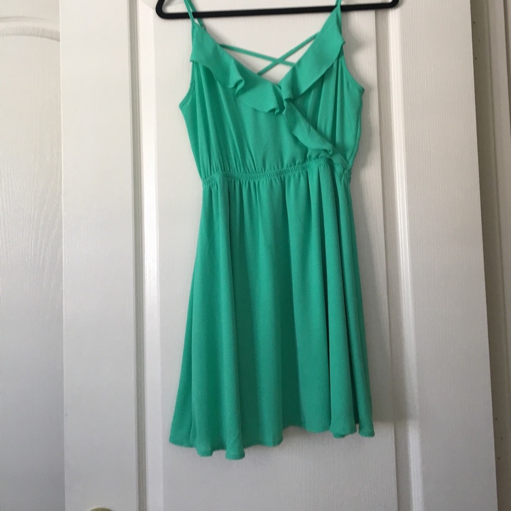 Nordstrom green sun dress.