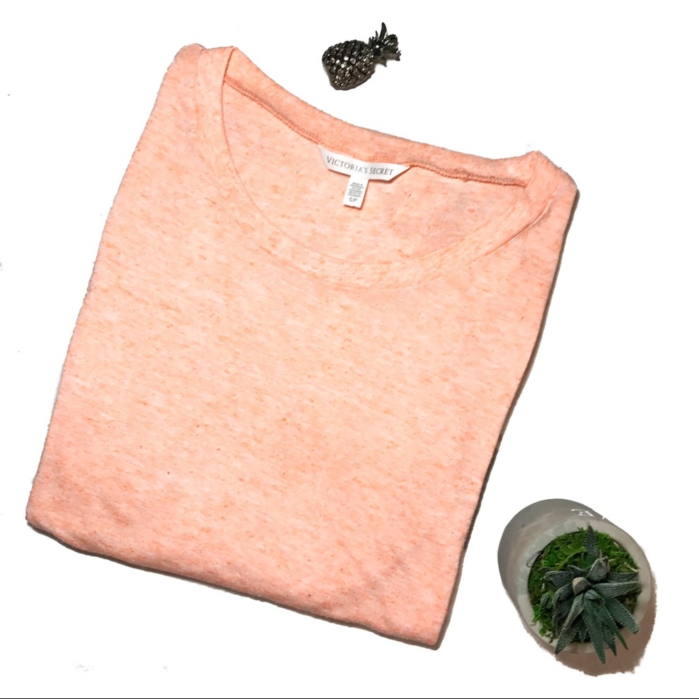 Victoria's Secret Shirt Womens Long Sleeve Coral S