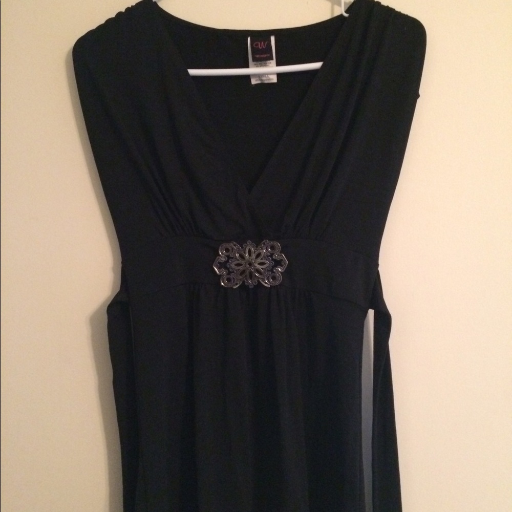  Wrapper Dress Shirt - Black Tie Back - Small