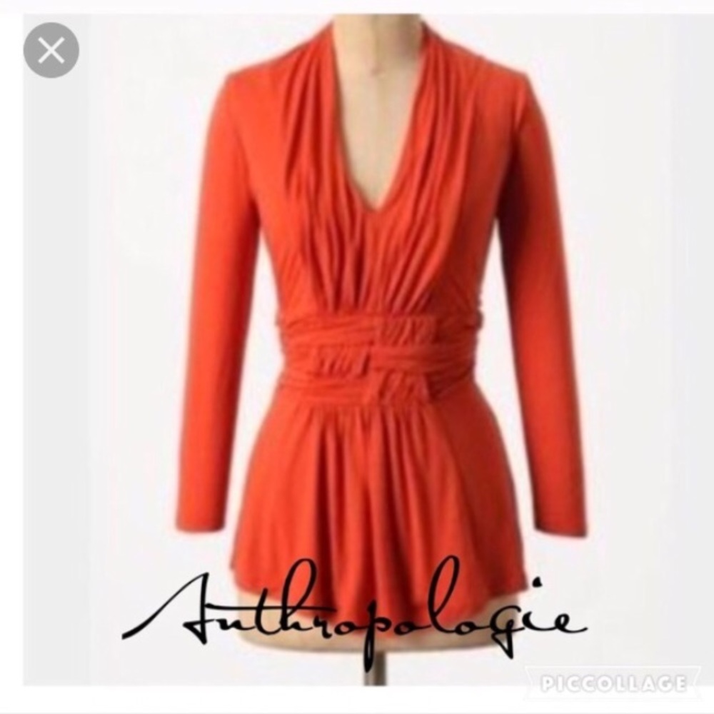 Anthropologie basket weave blouse