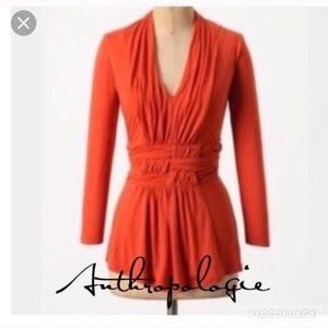 Anthropologie basket weave blouse