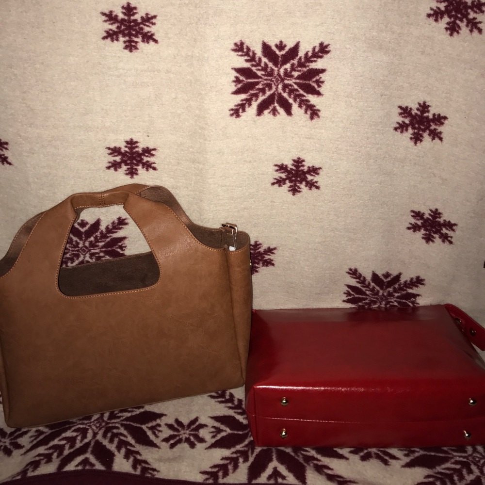 Pink Haley brown and red Handbag