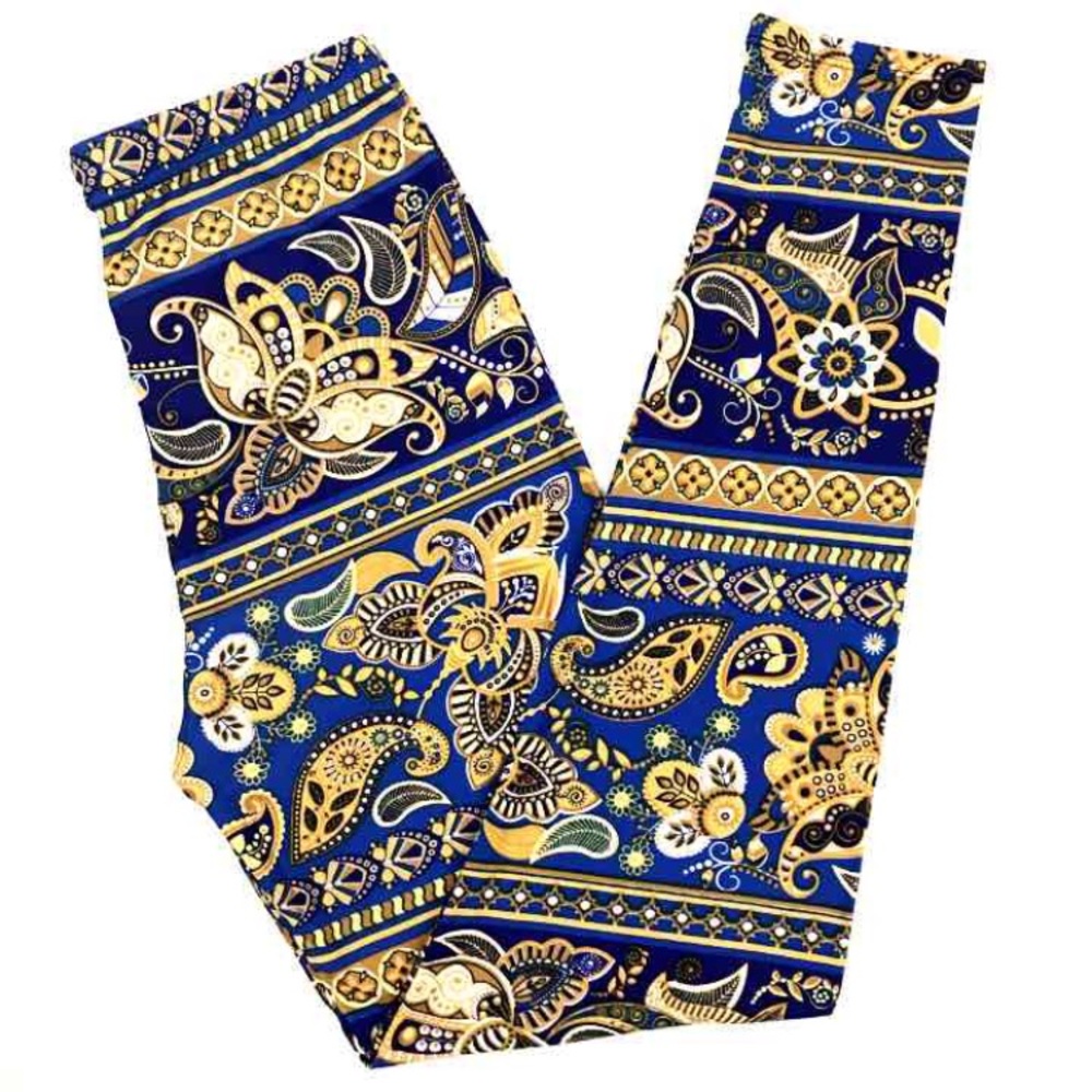 Buttery Soft Gorgeous Floral Paisley Leggings OS