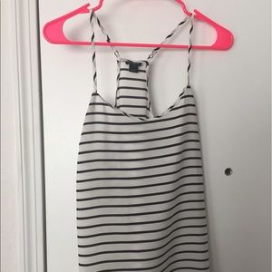 J. Crew black and white striped tank top