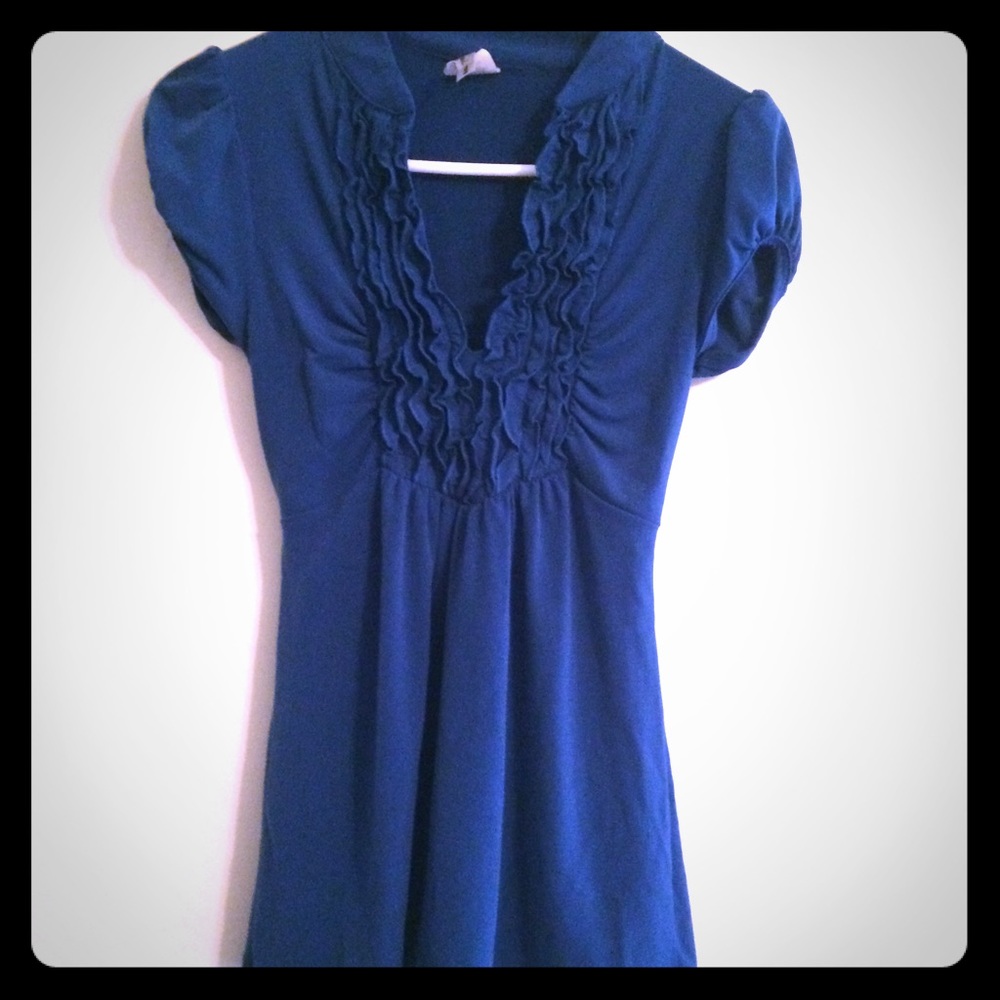  HeartSoul Dress Shirt - Teal - Tie Back Small