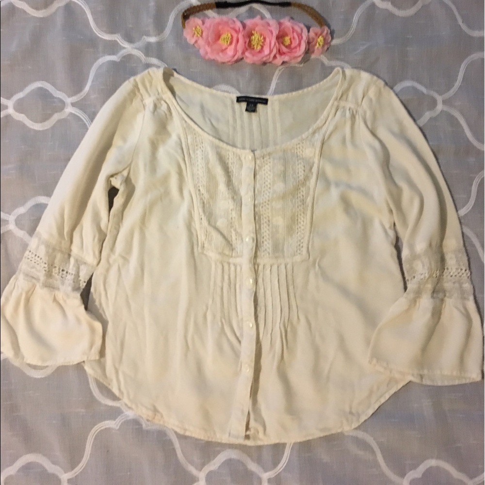 Off white boho style top