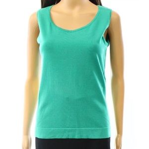 AUGUST SILK Green Scoop Neck Tank Top Women's Size Small Sleeveless Top