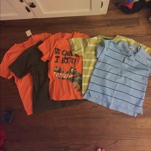 4 t-shirts and 1 polo Boys 4 and 4T Circo