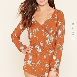 Floral Spring Surplice Romper (Forever21)