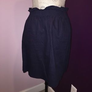 Navy jcrew paper bag skirt