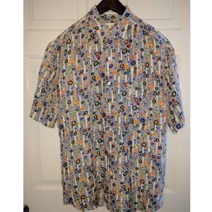 100% Silk Perry Ellis Button Down