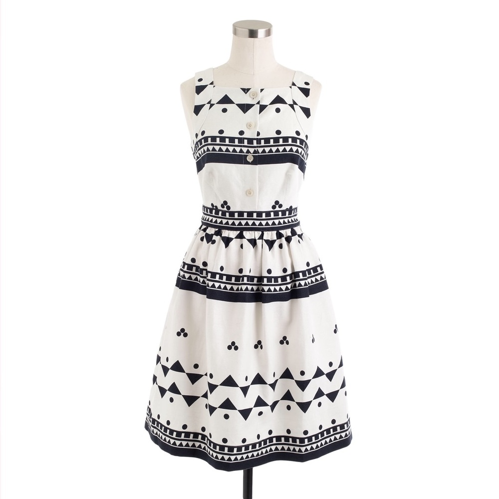 J. Crew White & Black Dress ❤