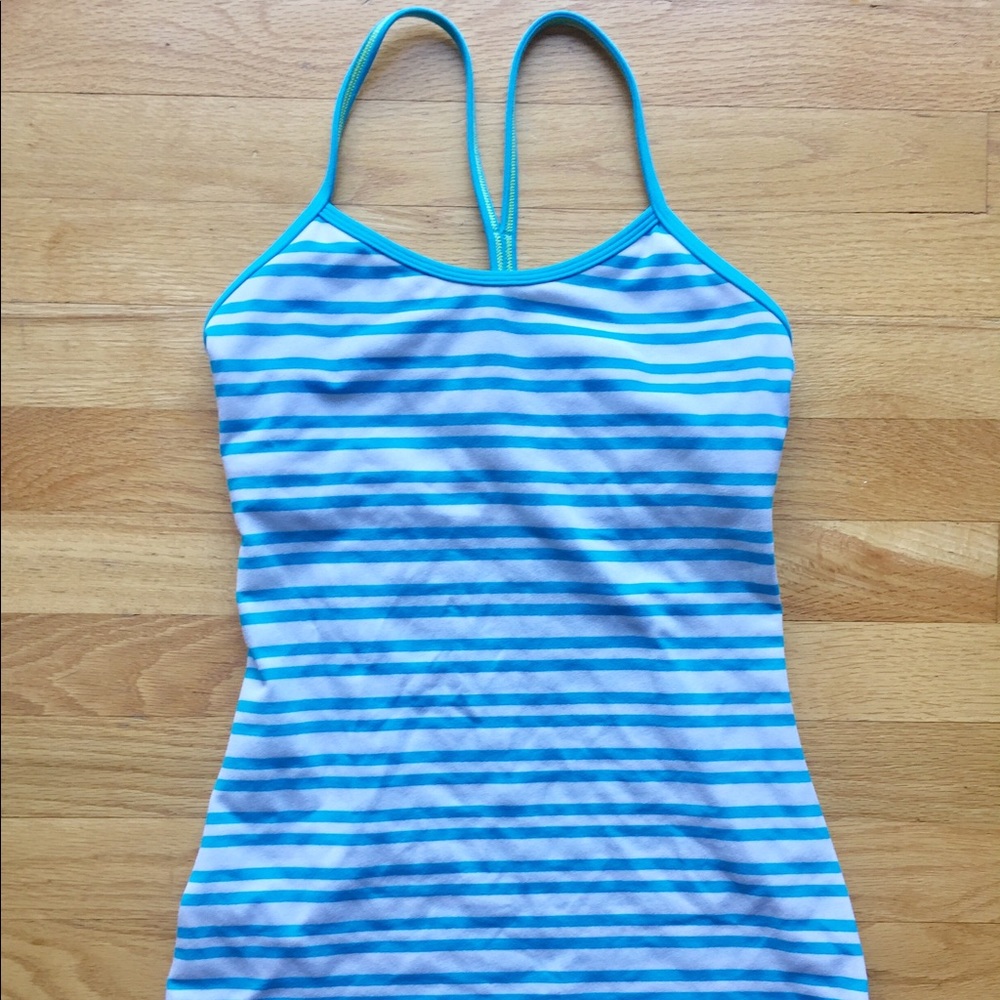 Lululemon Tank, Power of Y, Size 4, Striped