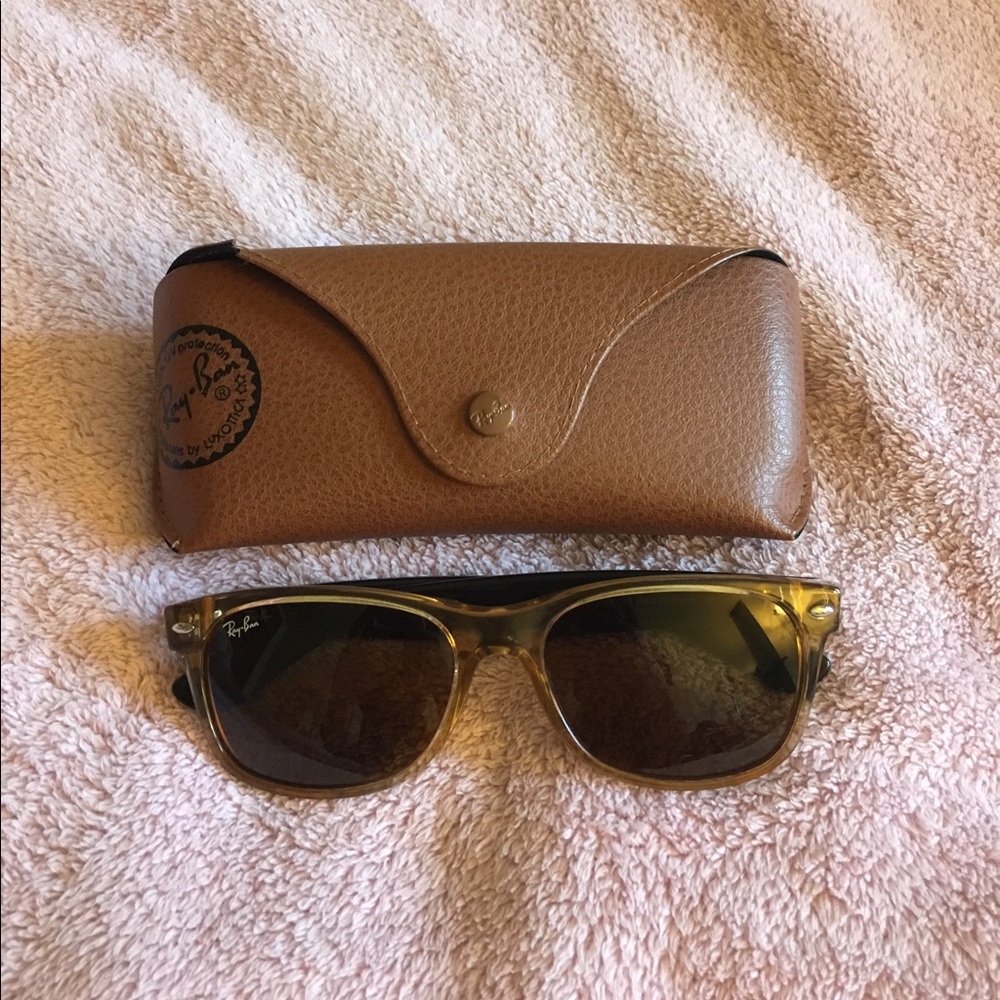 Brown and Black Wayfarer Ray-Bans