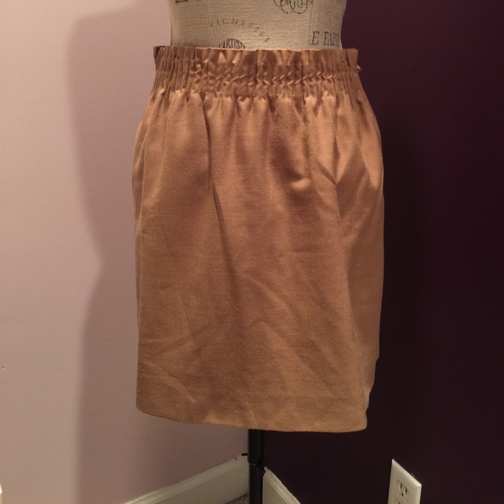 Tan paper bag skirt