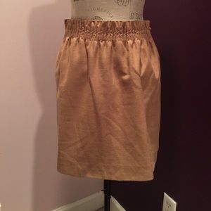 Tan paper bag skirt