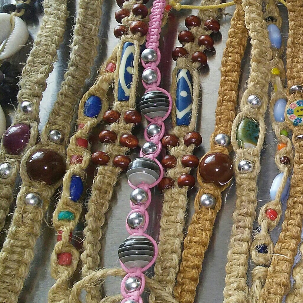 Jute and Beaded Bracelets Pick 5