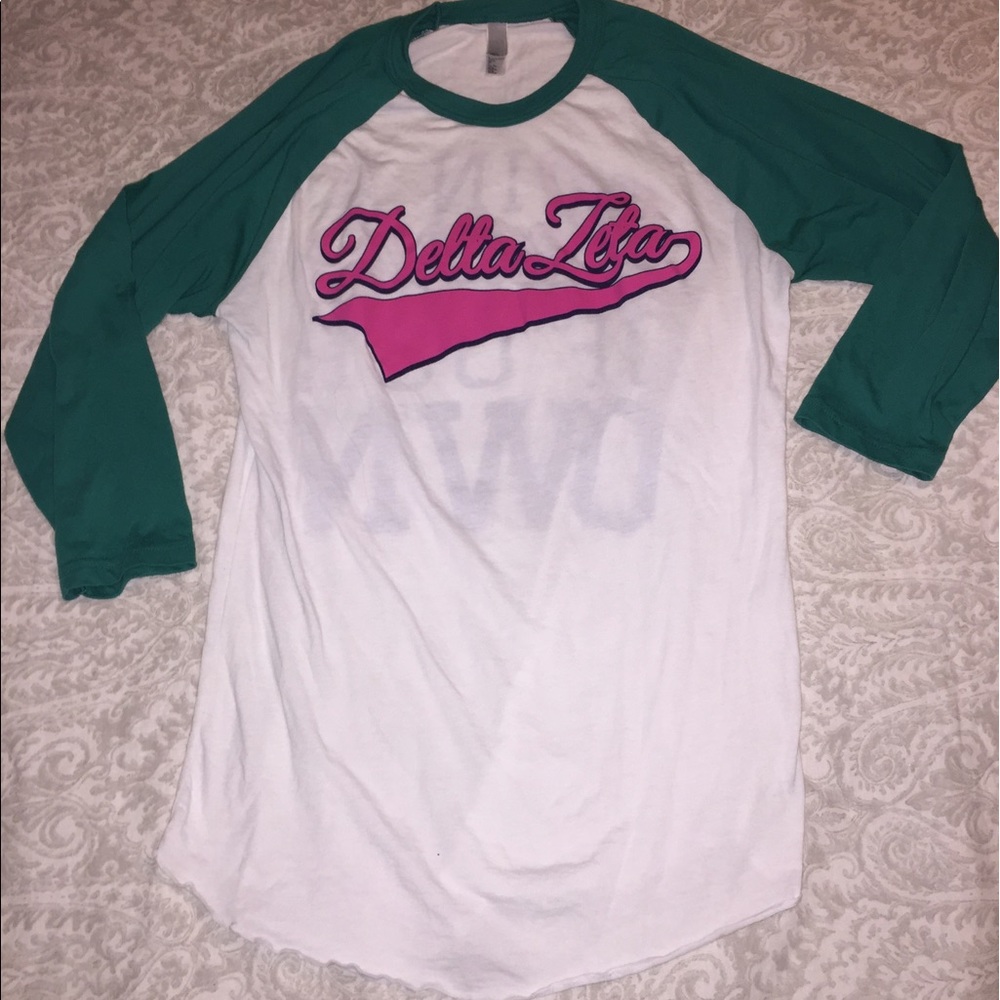Delta zeta baseball style shirt
